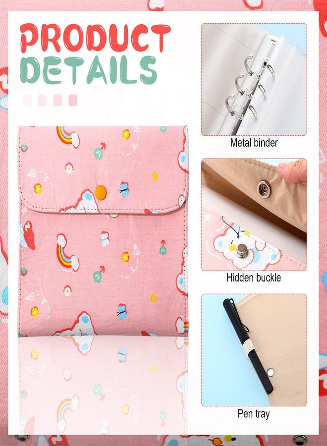 Marspark Baby Document Organizer and Briefcase A4 A5 Baby File Organizer 40 Pages Newborn Keepsake with Zipper Bag Soft Fabric Documents Folder for Newborns Pregnancy Expectant Parents (Pink Bear) - Image 3